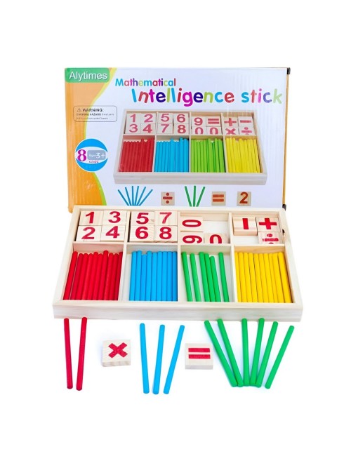 Juego De Madera Aprendizaje Matematica Operaciones Colores
