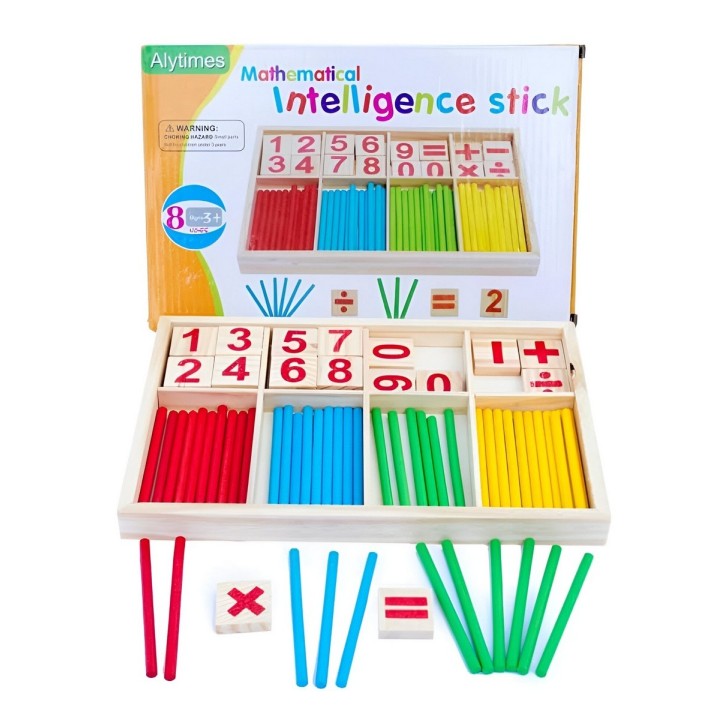 Juego De Madera Aprendizaje Matematica Operaciones Colores
