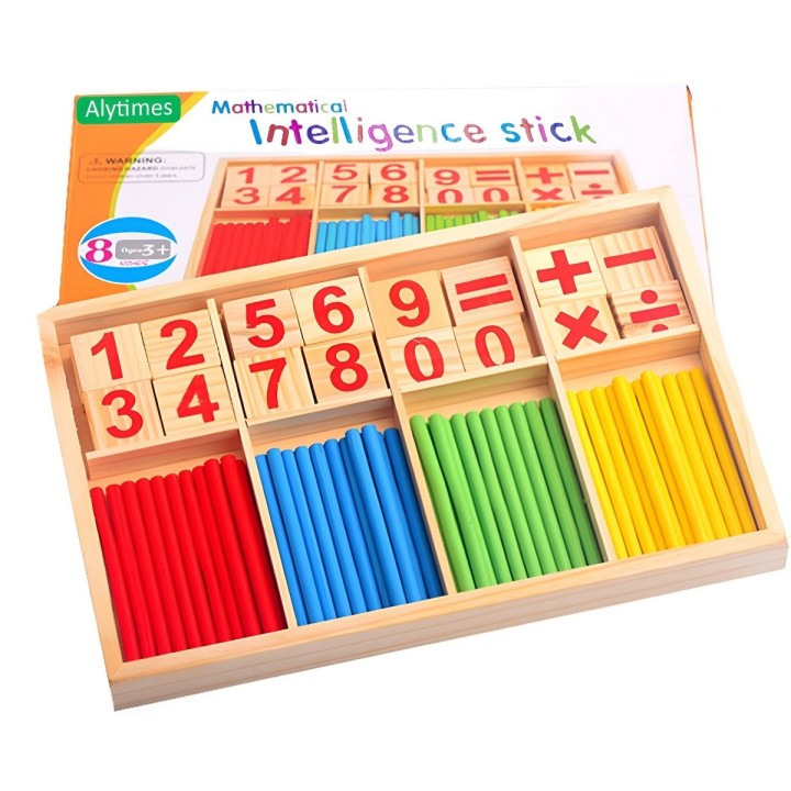 Juego De Madera Aprendizaje Matematica Operaciones Colores