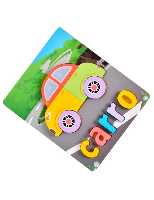 Juego De Madera Encastre Figuras Letra Madera Aprendizaje