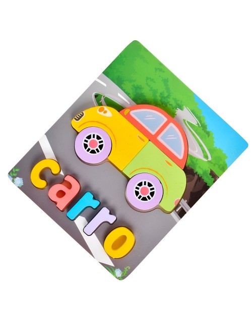 Juego De Madera Encastre Figuras Letra Madera Aprendizaje