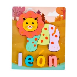 Juego De Madera Encastre Figuras Letra Madera Aprendizaje