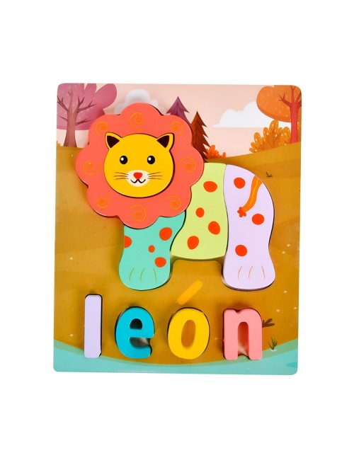 Juego De Madera Encastre Figuras Letra Madera Aprendizaje