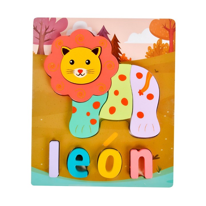 Juego De Madera Encastre Figuras Letra Madera Aprendizaje