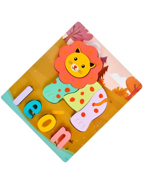 Juego De Madera Encastre Figuras Letra Madera Aprendizaje