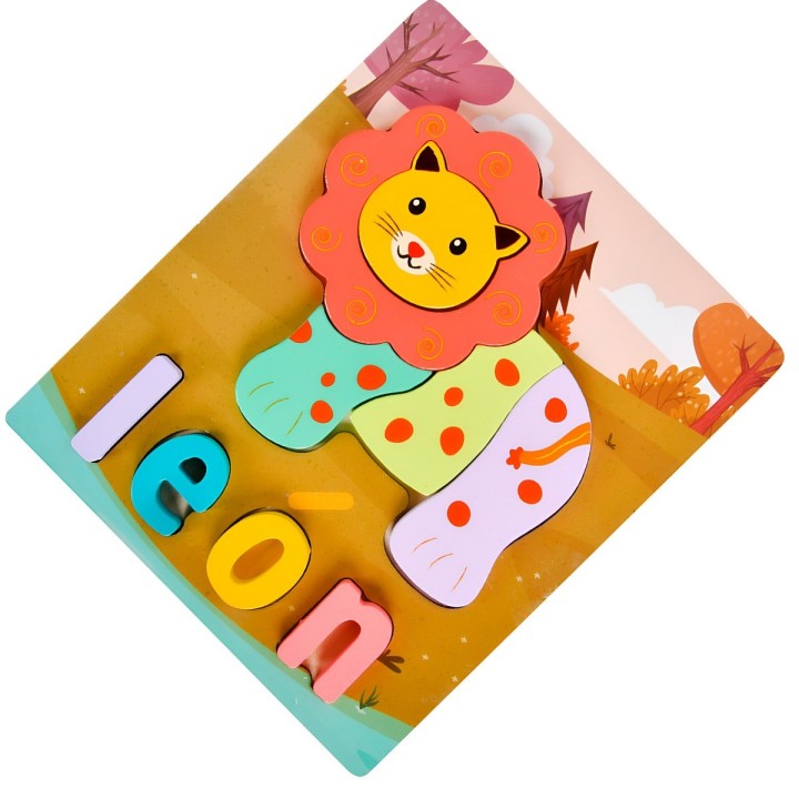 Juego De Madera Encastre Figuras Letra Madera Aprendizaje
