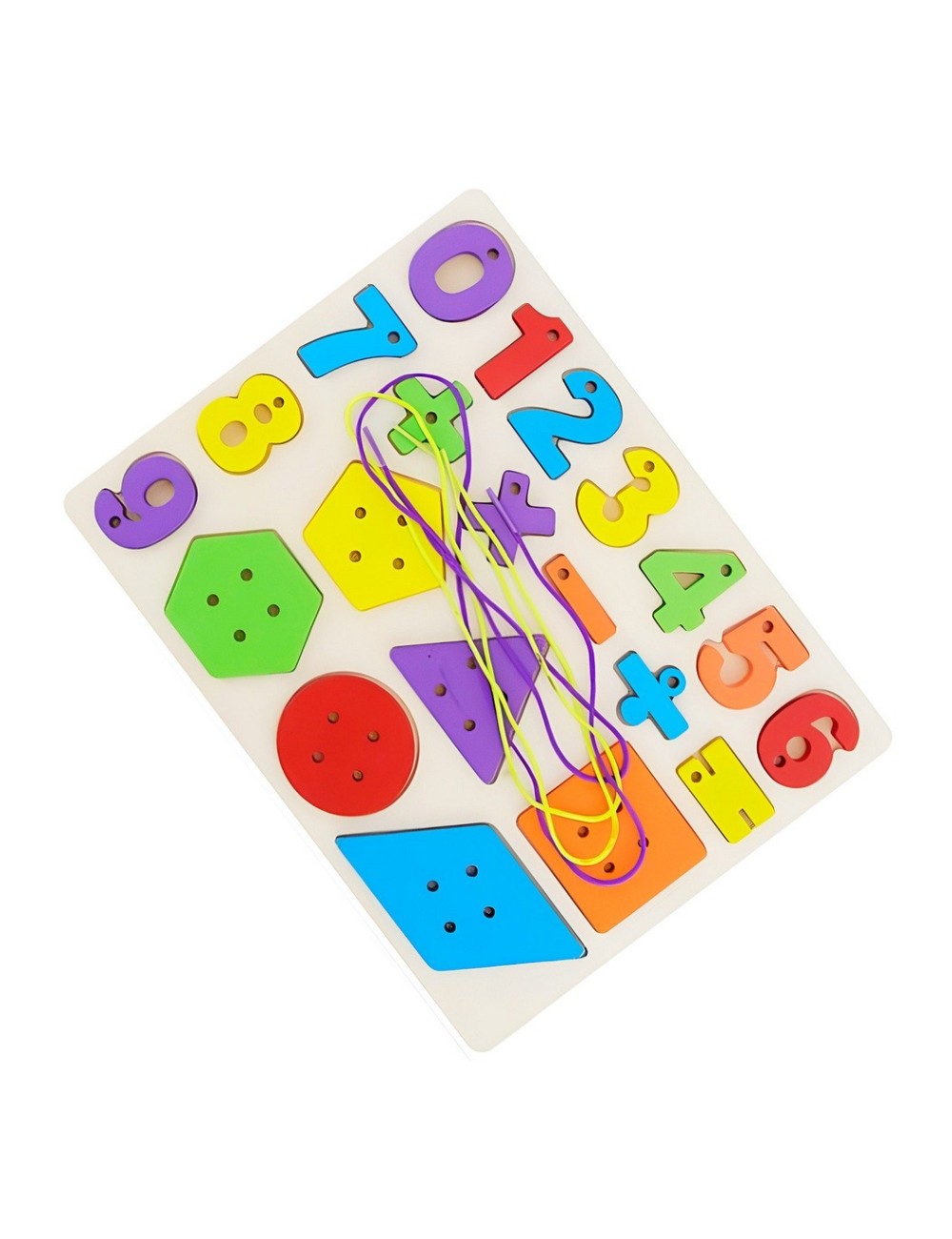 Juego De Mesa Encastre Numeros Hilos Aprendizaje
