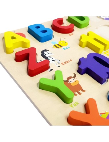 Juego De Mesa Encastre Letras Numeros En Ingles Aprendizaje
