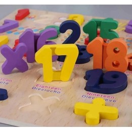Juego De Mesa Encastre Numeros En Ingles Aprendizaje Niños