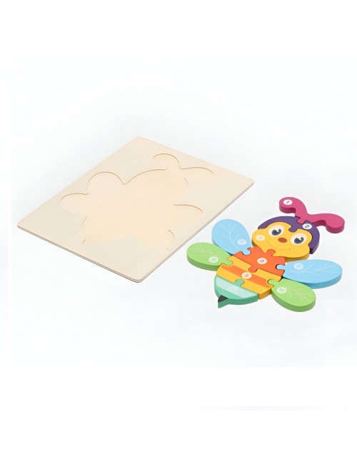 Rompecabezas De Madera Figuras Numero Juguete Interactivo