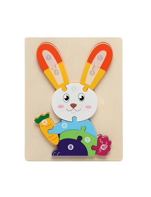 Rompecabezas De Madera Figuras Numero Juguete Interactivo