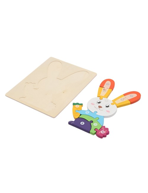 Rompecabezas De Madera Figuras Numero Juguete Interactivo