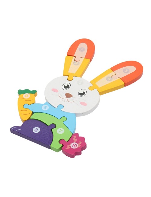 Rompecabezas De Madera Figuras Numero Juguete Interactivo