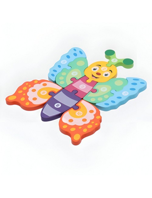 Rompecabezas De Madera Figuras Numero Juguete Interactivo