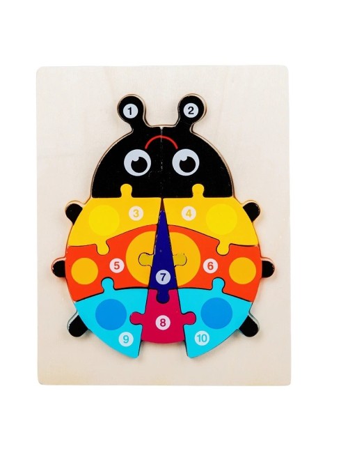 Rompecabezas De Madera Figuras Numero Juguete Interactivo