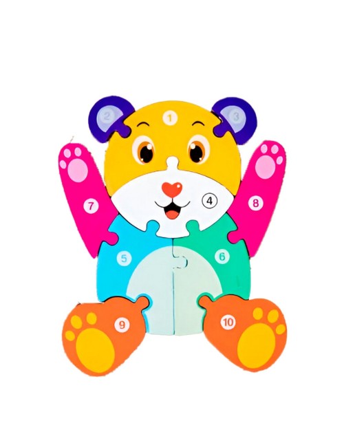 Rompecabezas De Madera Figuras Numero Juguete Interactivo