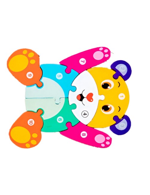 Rompecabezas De Madera Figuras Numero Juguete Interactivo