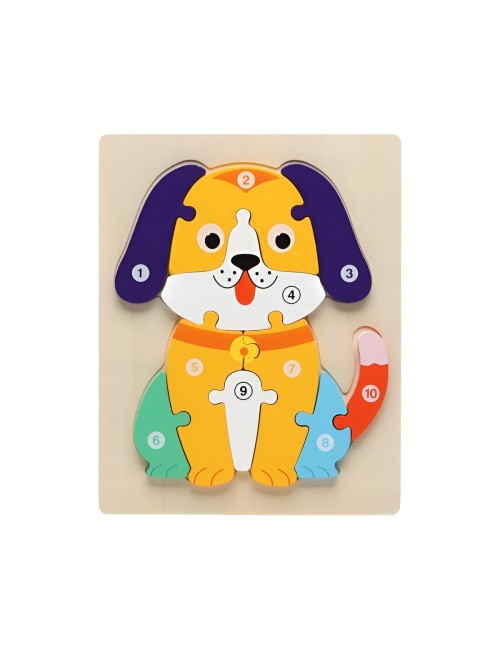 Rompecabezas De Madera Figuras Numero Juguete Interactivo