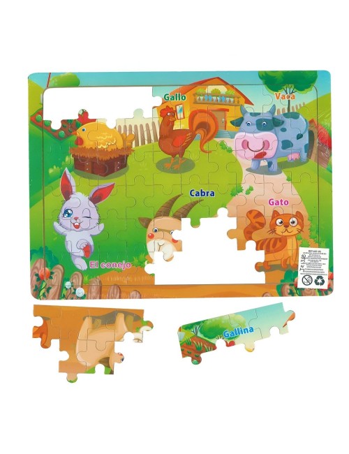 Rompecabezas De Madera Juguete Interactivo Aprendizaje Niños