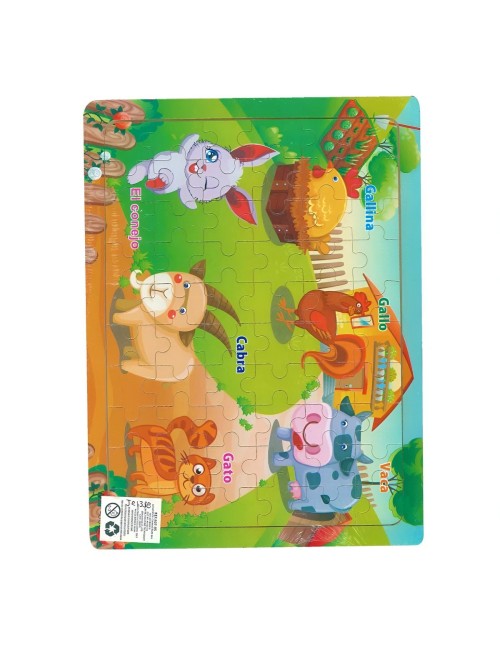 Rompecabezas De Madera Juguete Interactivo Aprendizaje Niños