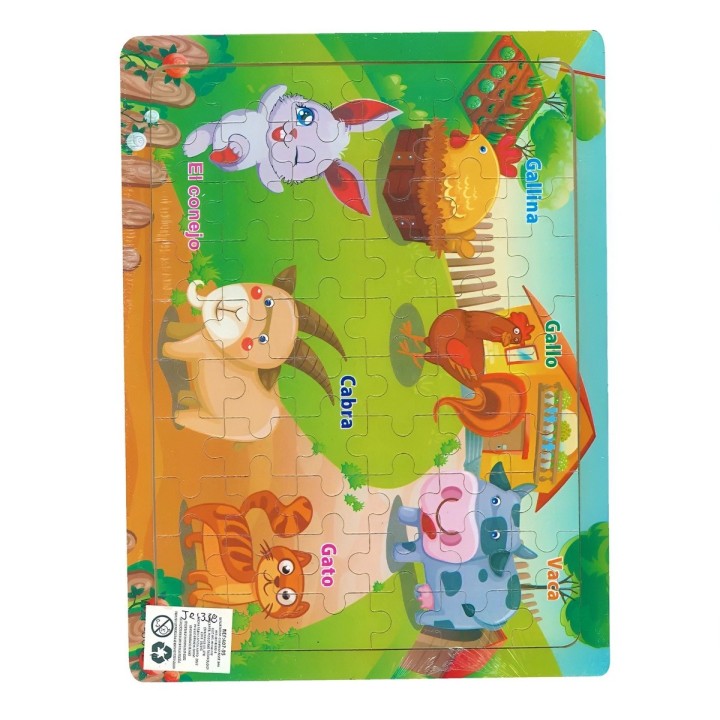 Rompecabezas De Madera Juguete Interactivo Aprendizaje Niños