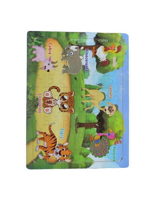 Rompecabezas De Madera Juguete Interactivo Aprendizaje Niños