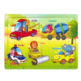 Rompecabezas De Madera Juguete Interactivo Aprendizaje Niños