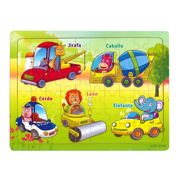 Rompecabezas De Madera Juguete Interactivo Aprendizaje Niños
