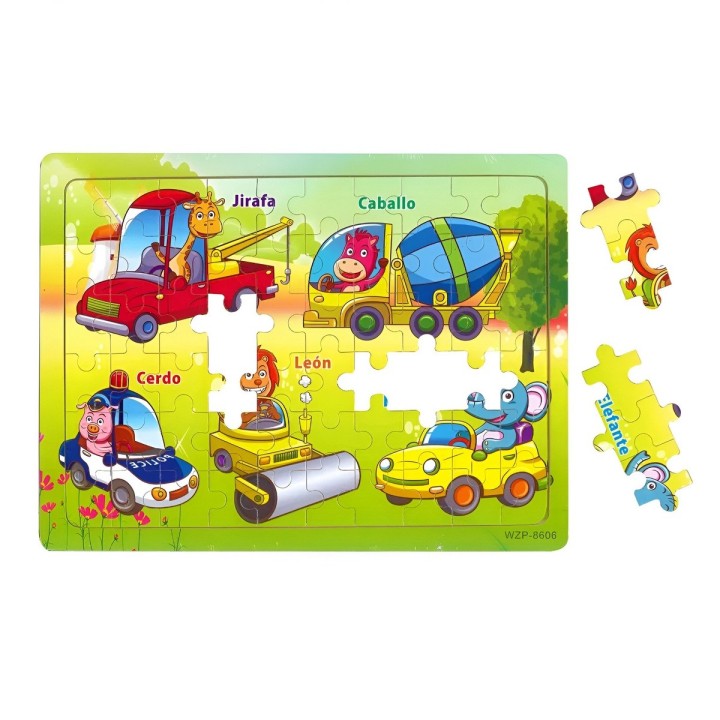 Rompecabezas De Madera Juguete Interactivo Aprendizaje Niños