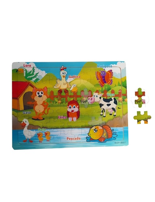 Rompecabezas De Madera Juguete Interactivo Aprendizaje Niños