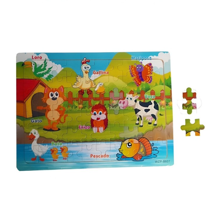 Rompecabezas De Madera Juguete Interactivo Aprendizaje Niños