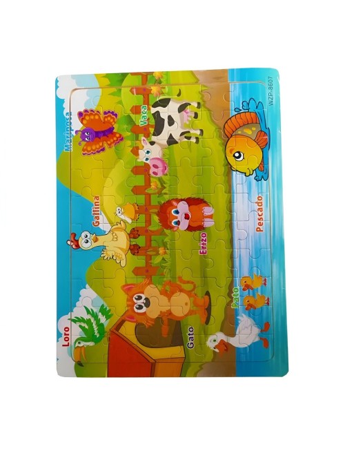 Rompecabezas De Madera Juguete Interactivo Aprendizaje Niños