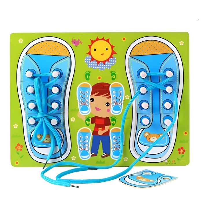 Juego De Mesa Amarrar Zapatos Aprendizaje Interactivo Niños
