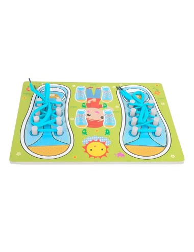 Juego De Mesa Amarrar Zapatos Aprendizaje Interactivo Niños