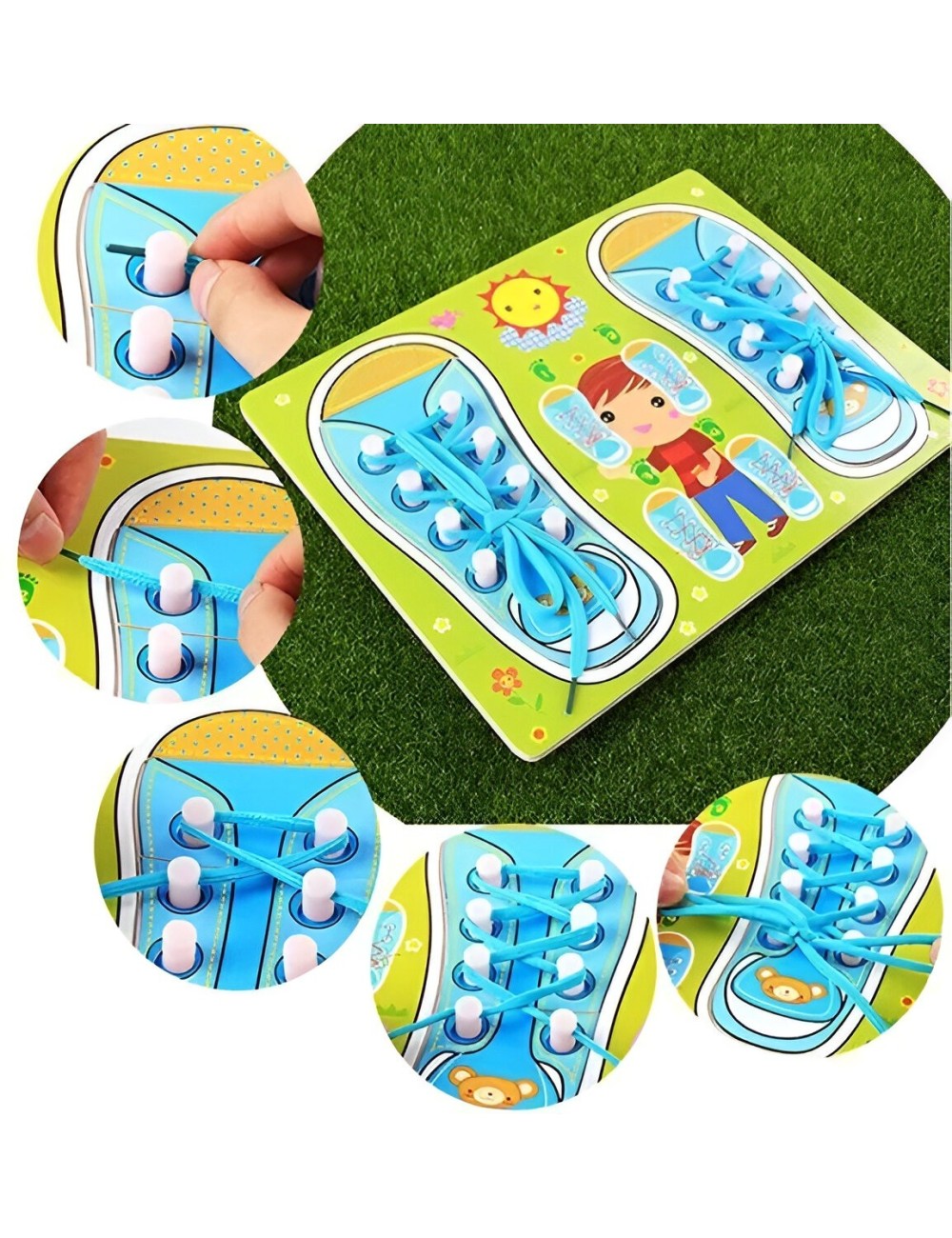 Juego De Mesa Amarrar Zapatos Aprendizaje Interactivo Niños