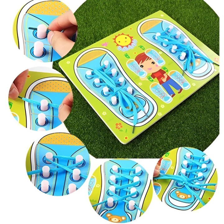 Juego De Mesa Amarrar Zapatos Aprendizaje Interactivo Niños