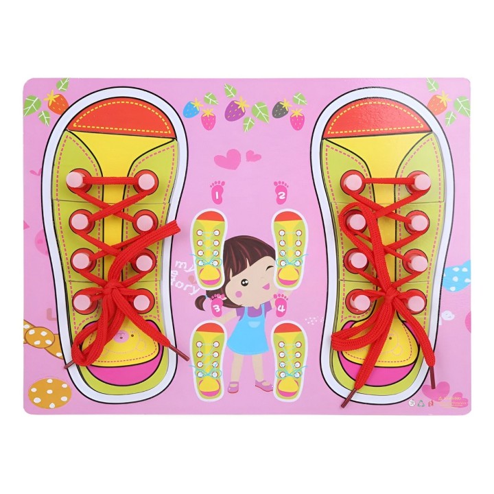 Juego De Mesa Amarrar Zapatos Aprendizaje Interactivo Niñas