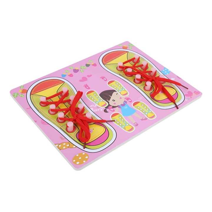 Juego De Mesa Amarrar Zapatos Aprendizaje Interactivo Niñas