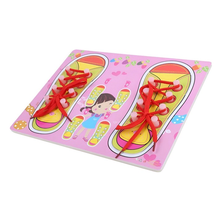 Juego De Mesa Amarrar Zapatos Aprendizaje Interactivo Niñas