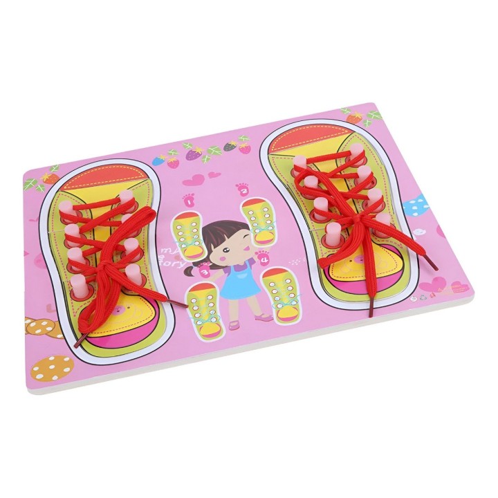 Juego De Mesa Amarrar Zapatos Aprendizaje Interactivo Niñas