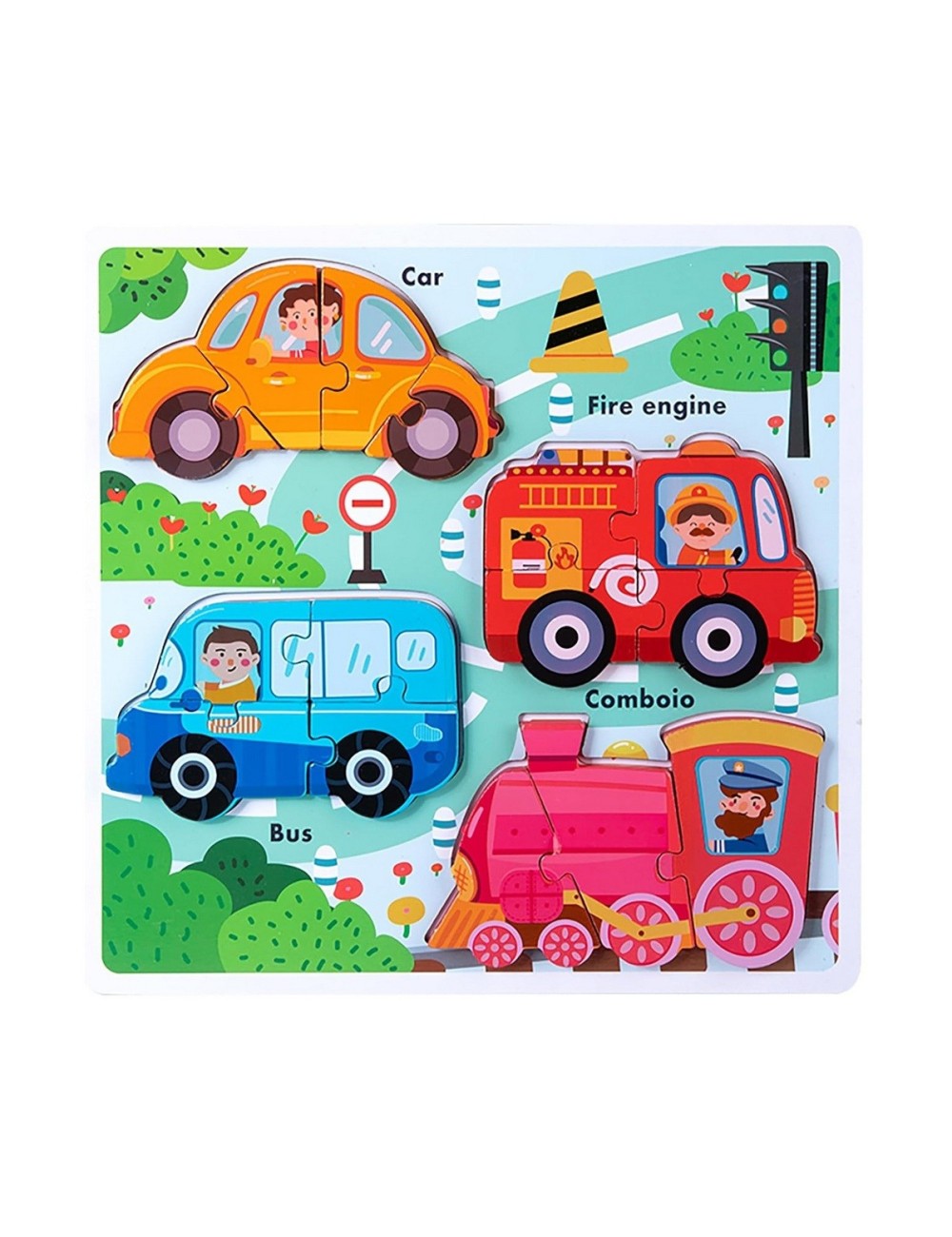 Juego Tablero Encastre Figuras Multicolor Desarrollo Motriz