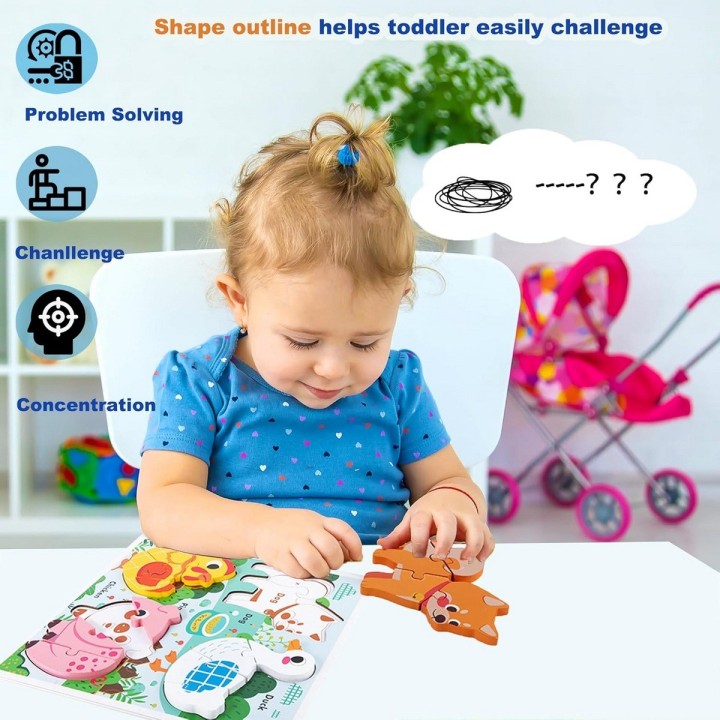 Juego Tablero Encastre Figuras Multicolor Desarrollo Motriz