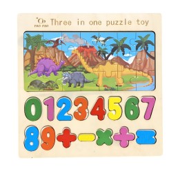 Juego Tablero Rompecabes Encastre Figuras 3 En 1 Puzzle