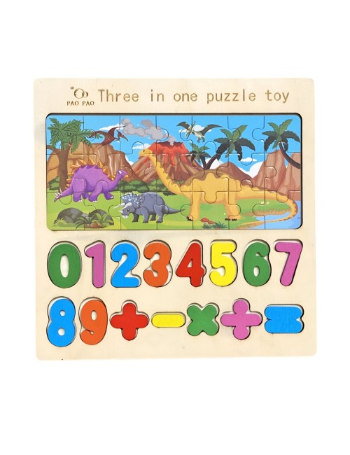 Juego Tablero Rompecabes Encastre Figuras 3 En 1 Puzzle