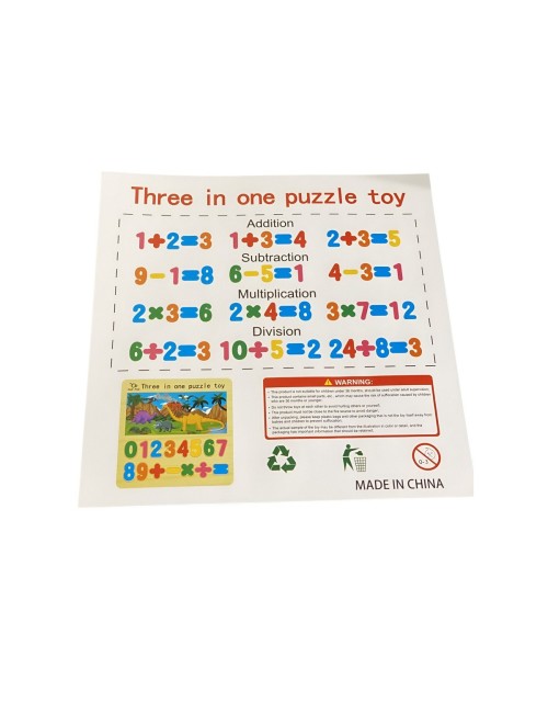 Juego Tablero Rompecabes Encastre Figuras 3 En 1 Puzzle