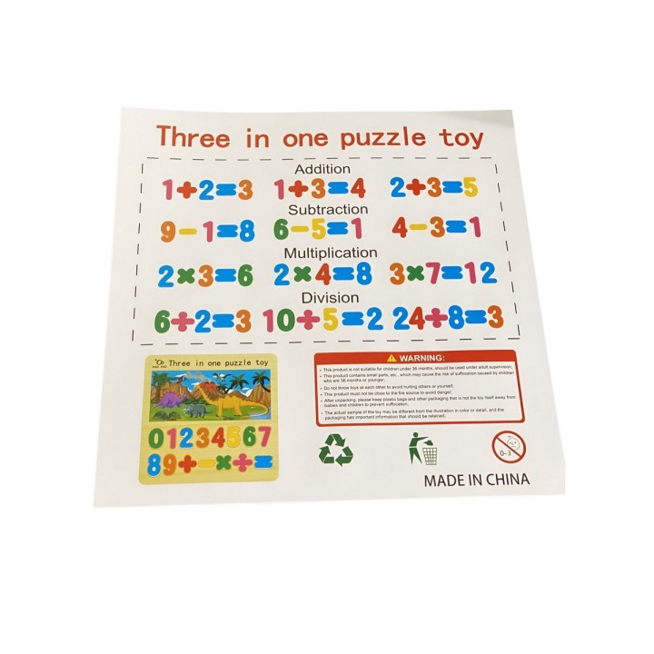 Juego Tablero Rompecabes Encastre Figuras 3 En 1 Puzzle