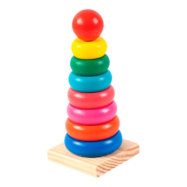 Juego De Madera Torre Encastre Madera Aprendizaje Niños