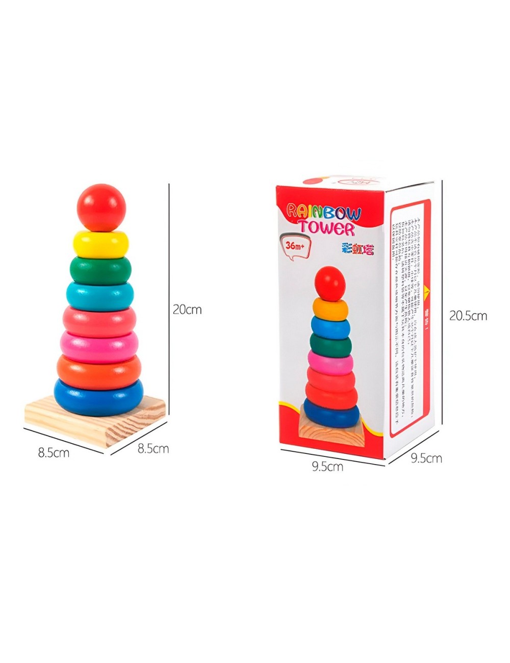 Juego De Madera Torre Encastre Madera Aprendizaje Niños
