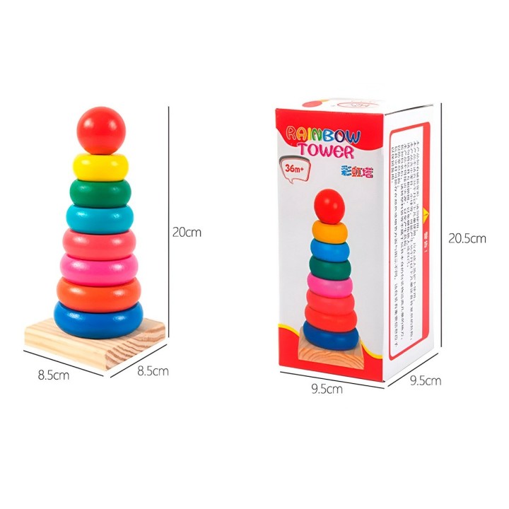 Juego De Madera Torre Encastre Madera Aprendizaje Niños