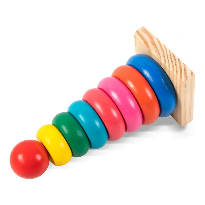 Juego De Madera Torre Encastre Madera Aprendizaje Niños